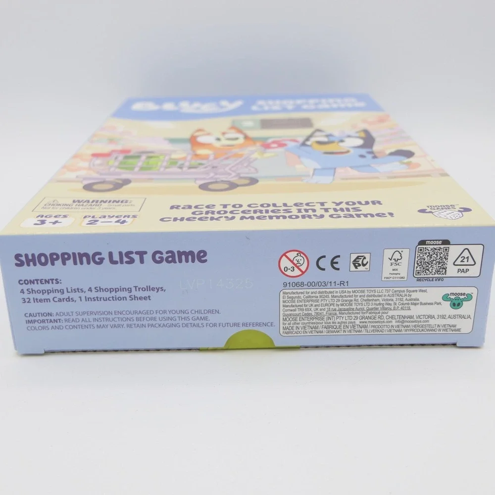Moose Games Bluey Grannies Game Ages 3+ For 2-4 Players Race To Call Nana